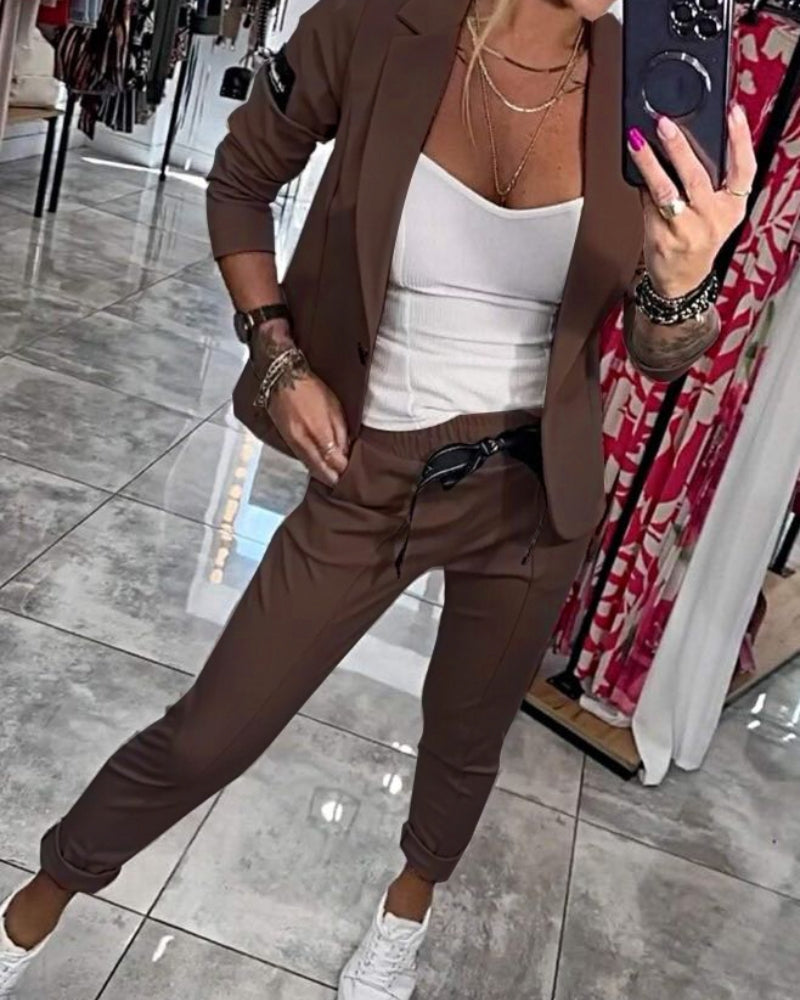 Malou - Set: Top, Jas en Broek
