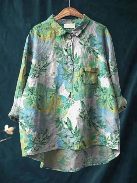 Lila - Elegante Bloemenblouse