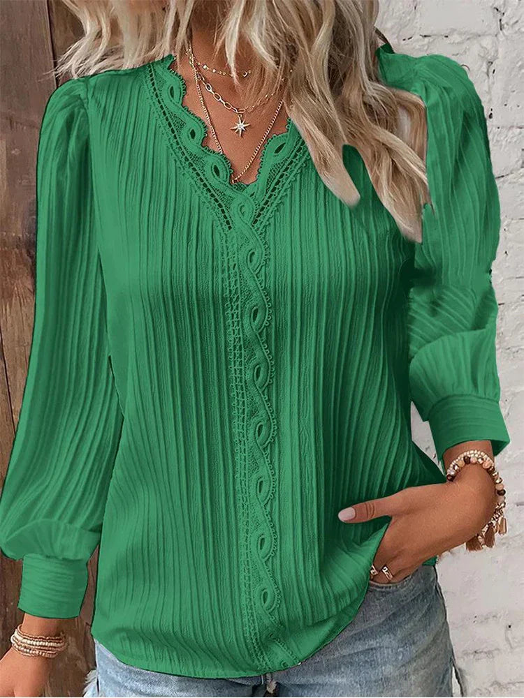 Emma - Elegante Blouse van Kant