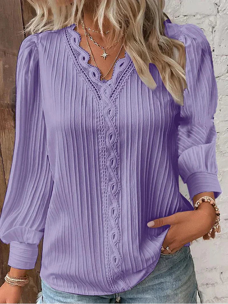 Emma - Elegante Blouse van Kant