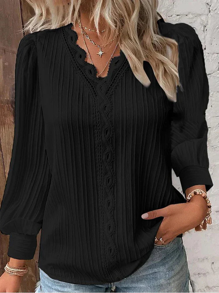 Emma - Elegante Blouse van Kant