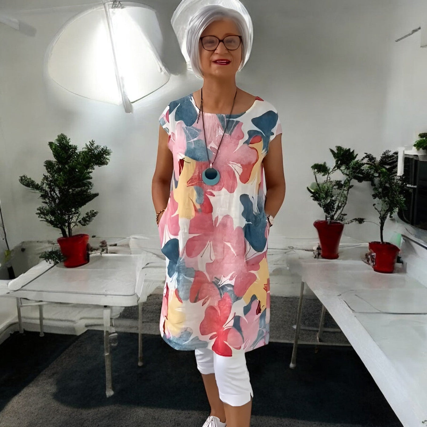 Anita - Katoenen Bloemenjurkje