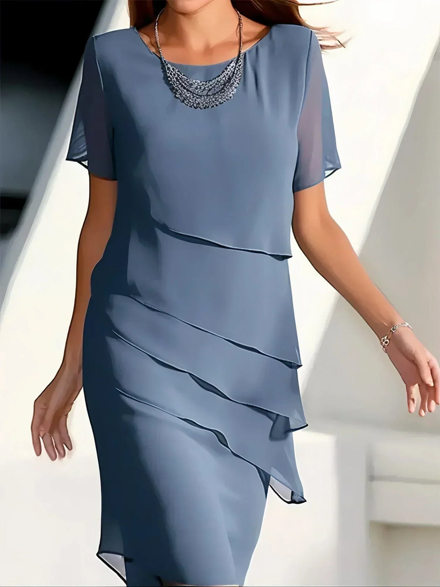 Monika - Luxe Lente Midi Jurk