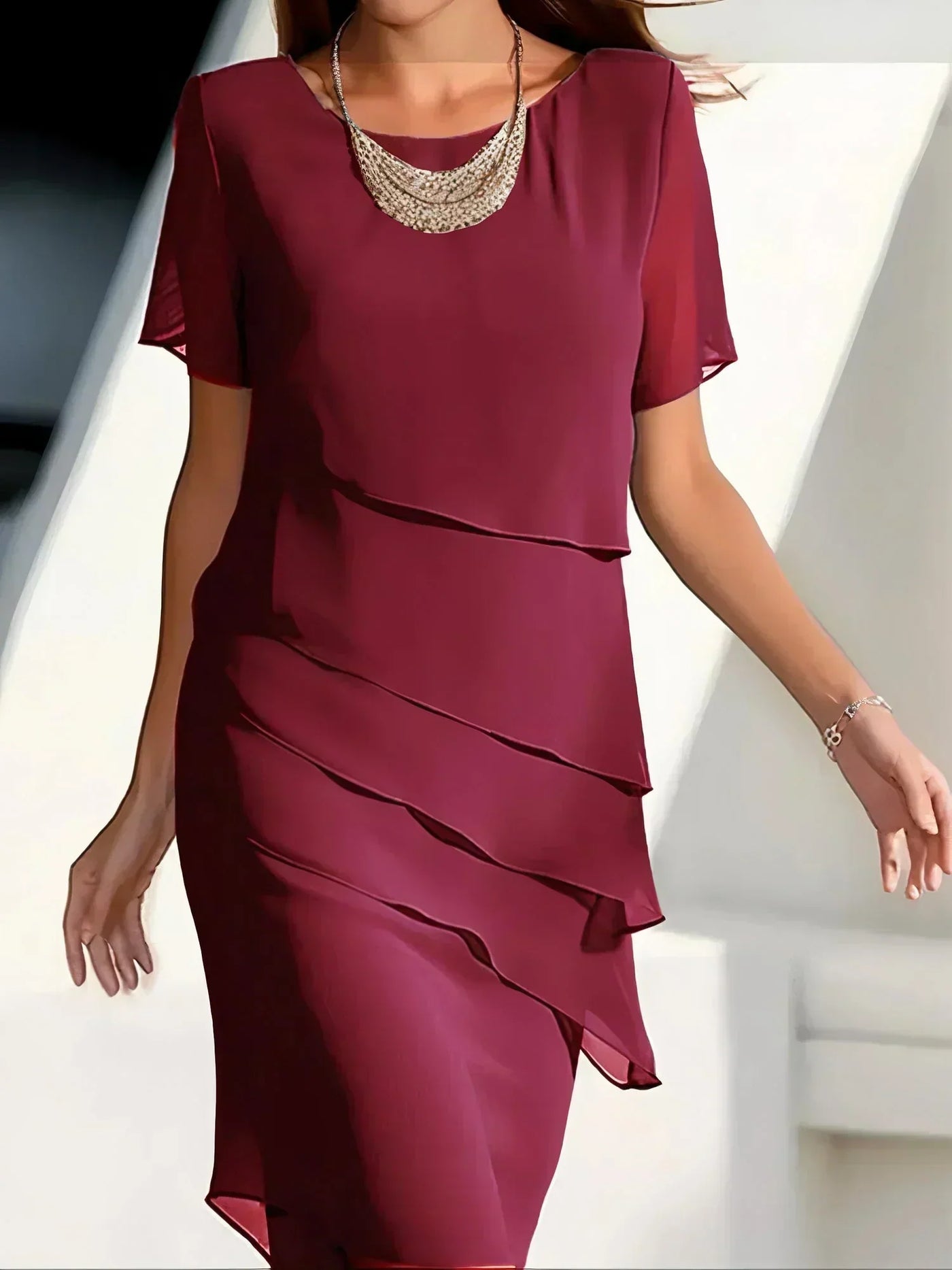 Monika - Luxe Lente Midi Jurk