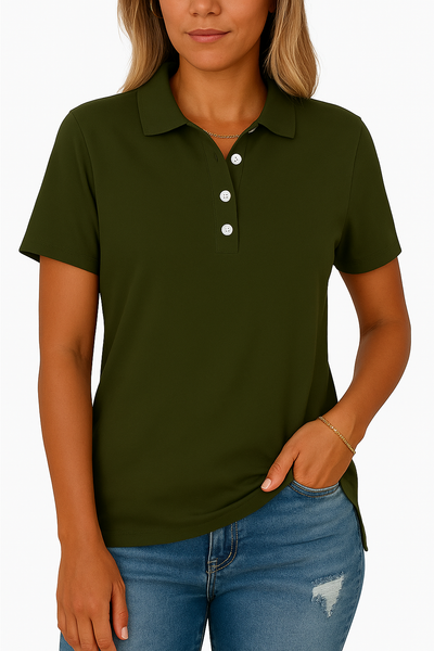Julia - Ademend Polo Shirt met Elegante Stijl