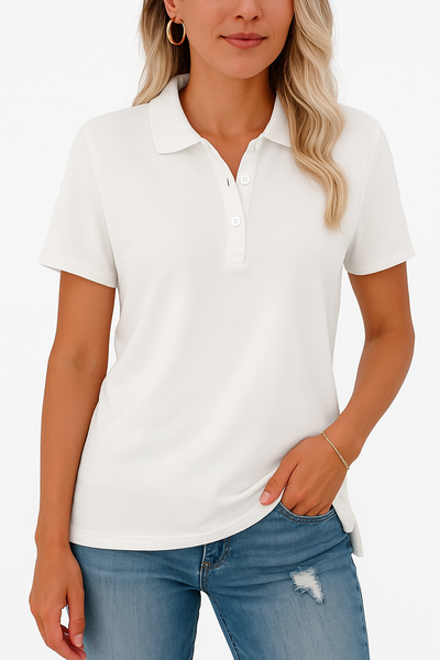 Julia - Ademend Polo Shirt met Elegante Stijl