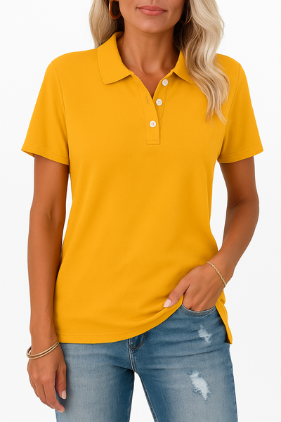 Julia - Ademend Polo Shirt met Elegante Stijl