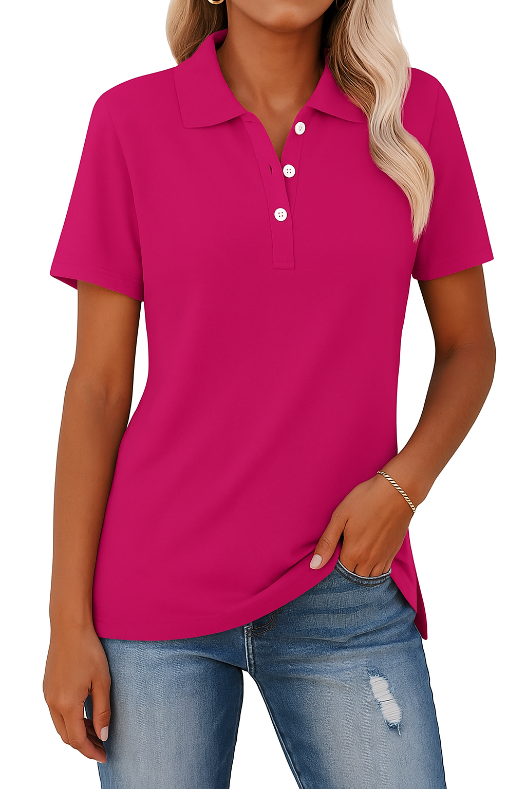 Julia - Ademend Polo Shirt met Elegante Stijl