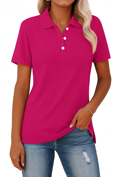 Julia - Ademend Polo Shirt met Elegante Stijl