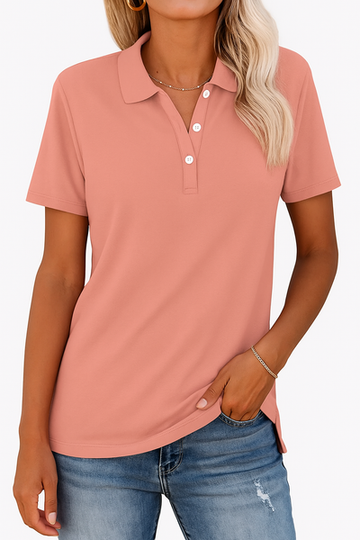Julia - Ademend Polo Shirt met Elegante Stijl