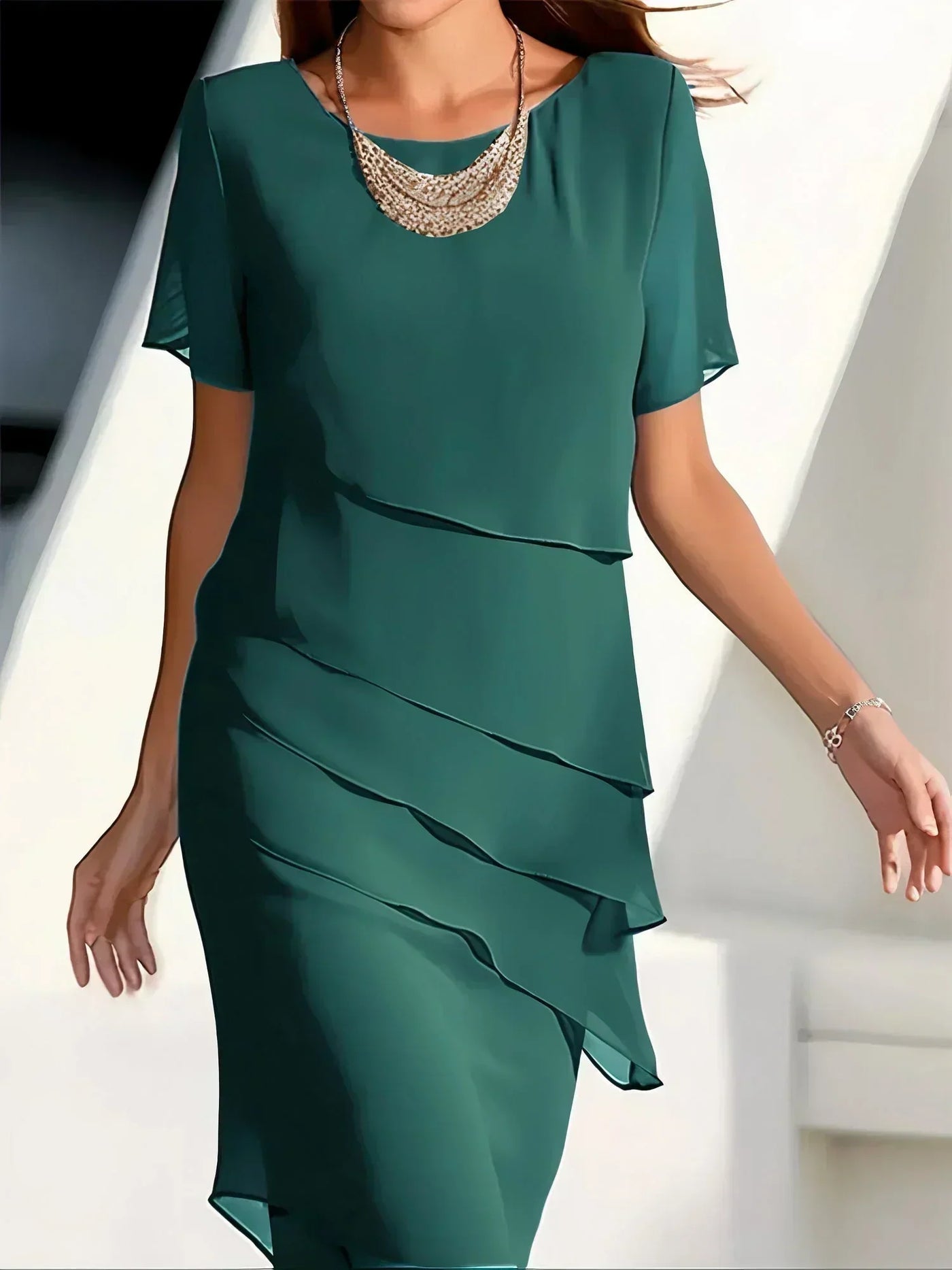 Monika - Luxe Lente Midi Jurk