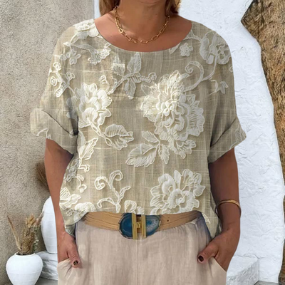 Maelin - Vintage Bloemen T-Shirt