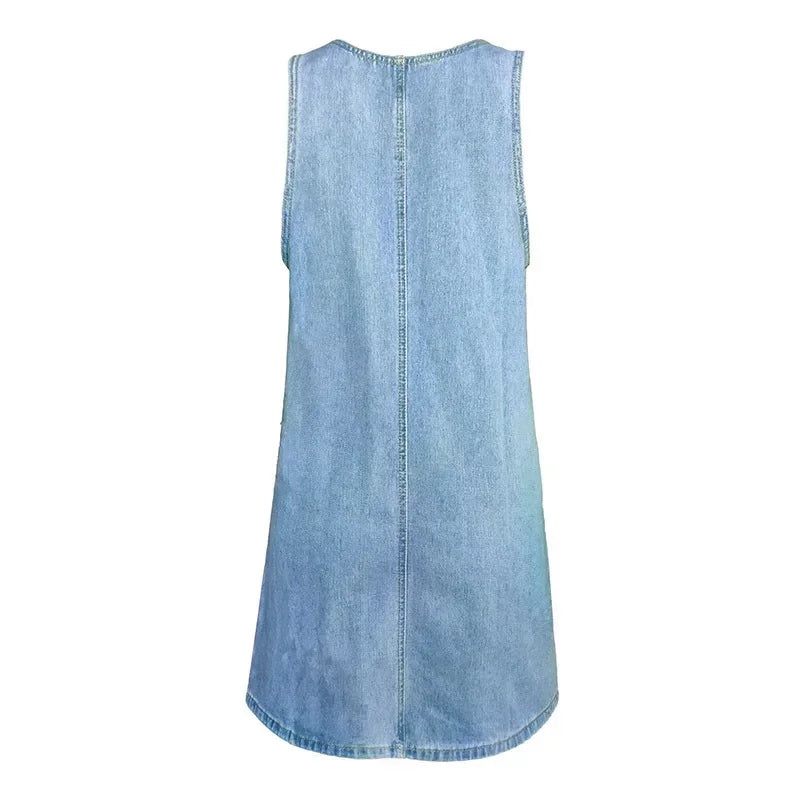 Sofia - Praktische Jurk van Denim