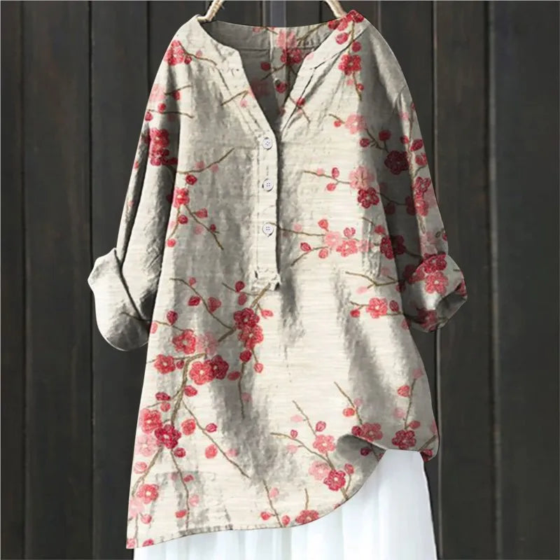 Daniela - Elegante Bloes met Bloemen