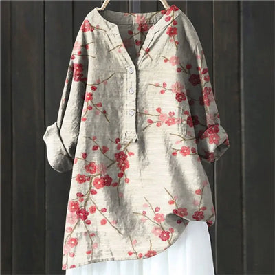 Daniela - Elegante Bloes met Bloemen