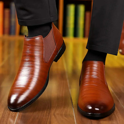 Simon - Elegante Leren Enkellaarsjes
