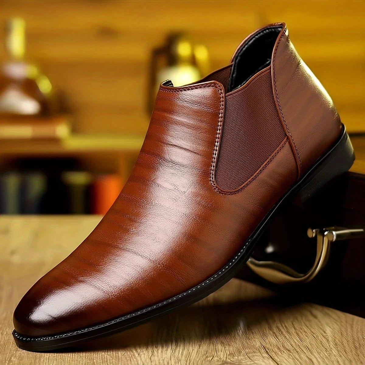 Simon - Elegante Leren Enkellaarsjes