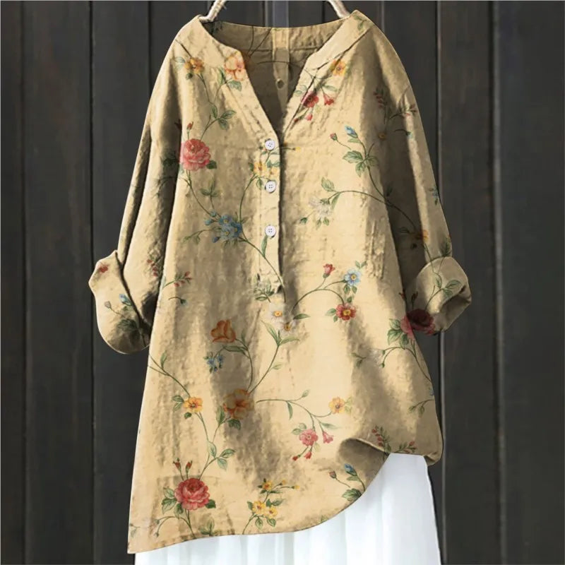 Daniela - Elegante Bloes met Bloemen