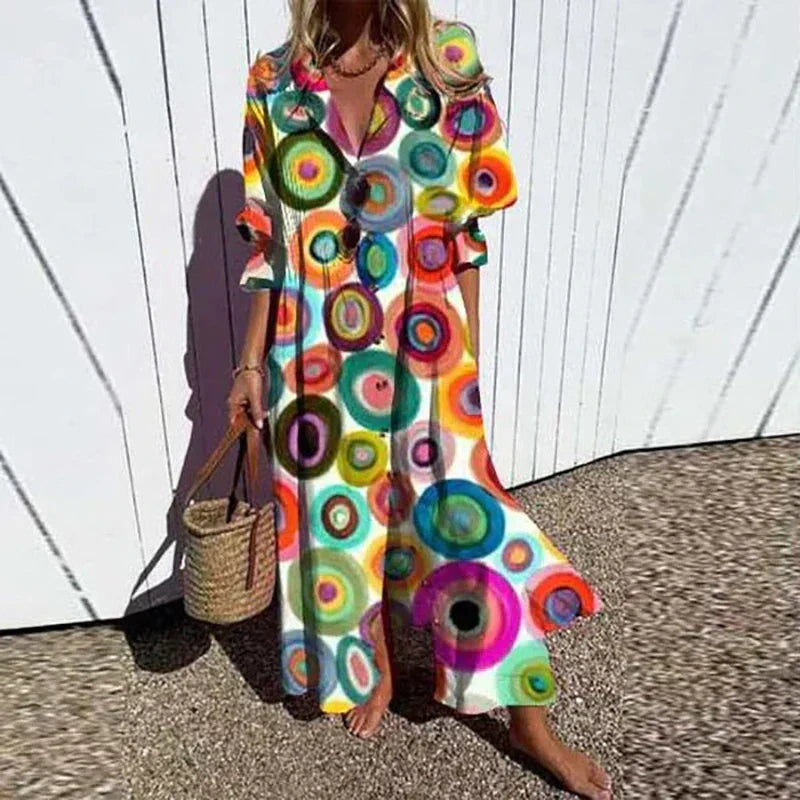 Maisie - Elegante Flatterende Maxi Jurk