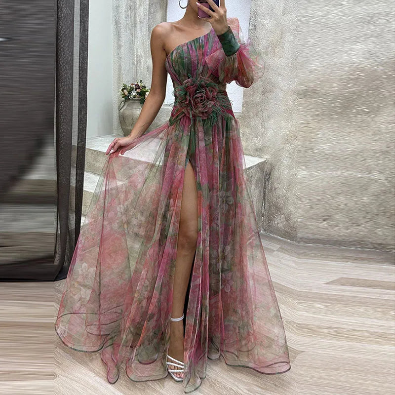 Philena - Elegante Lange Kleurrijke Jurk