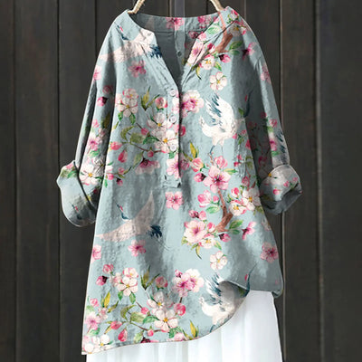 Daniela - Elegante Bloes met Bloemen