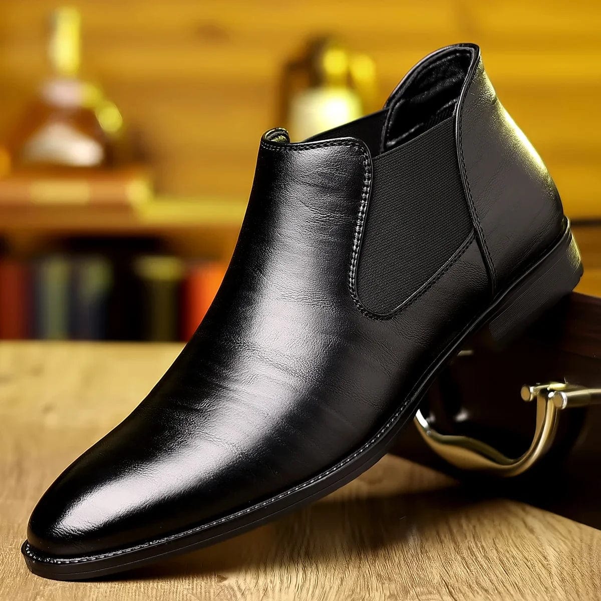 Simon - Elegante Leren Enkellaarsjes