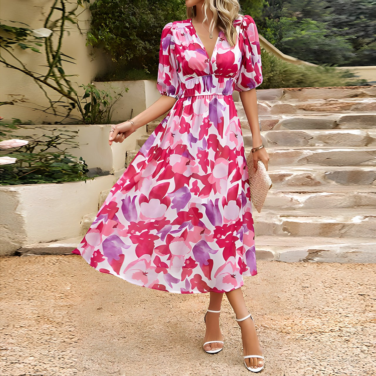Jenny - Chique Midi Jurk Elegant