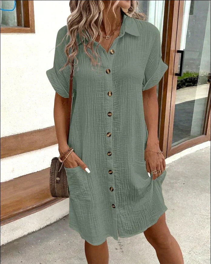 Dunya - Elegante Ceintuur Polo Jurk