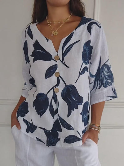 Kim - Elegante Bloemige Blouse