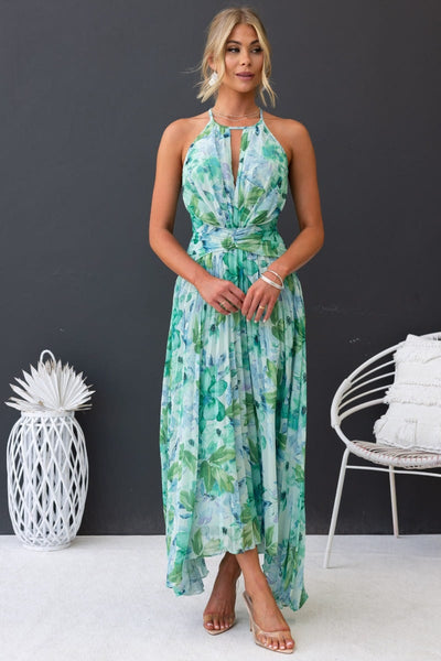 Mavis - Lange Bloemenjurk Chic