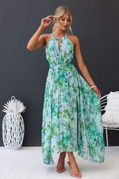 Mavis - Lange Bloemenjurk Chic