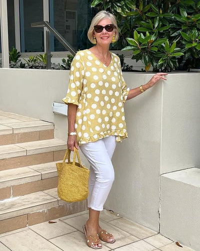 Camilia - Luchtige V-hals Blouse