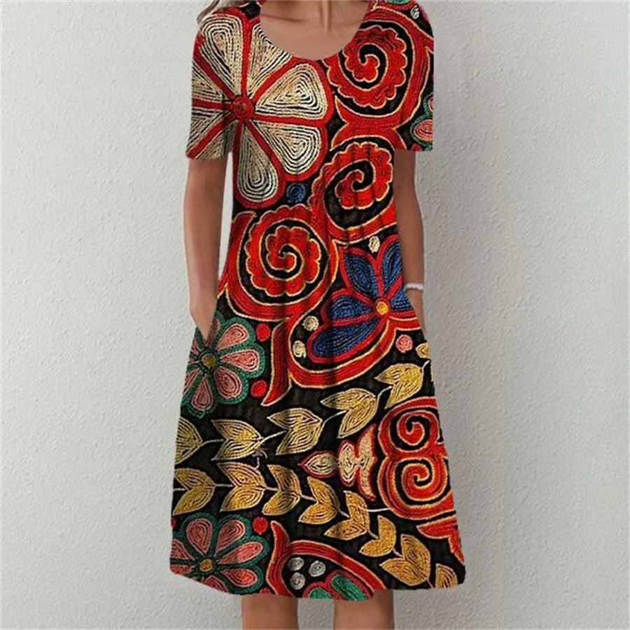 Mary - Luchtige Zomer Midi-Jurk