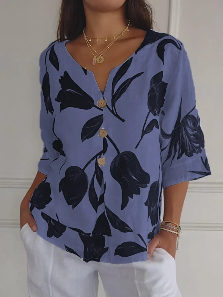 Kim - Elegante Bloemige Blouse