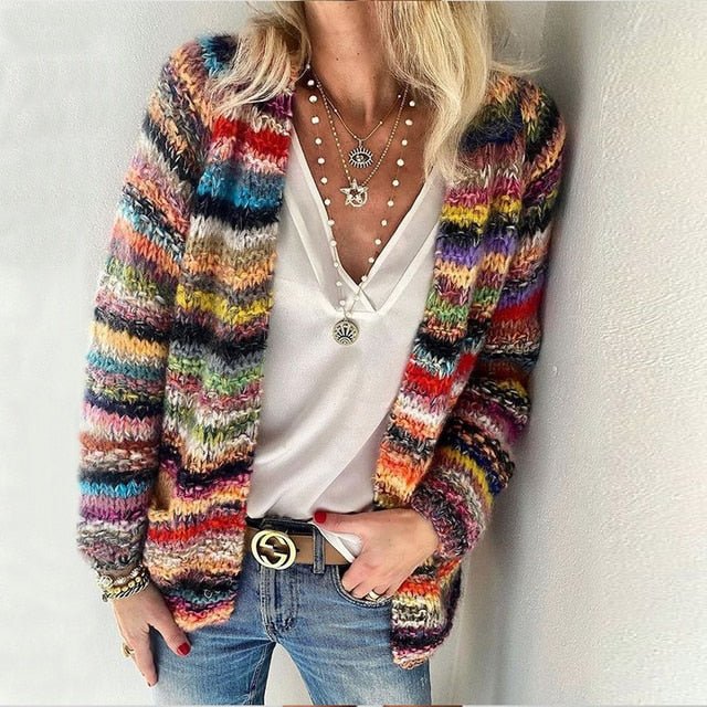 Cleo - Elegante Multicolor Cardigan