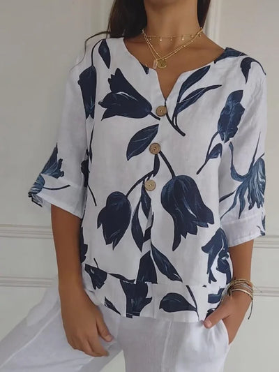 Kim - Elegante Bloemige Blouse