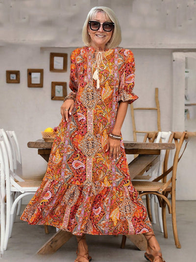 Gene - Luchtige Boho Midi Jurk
