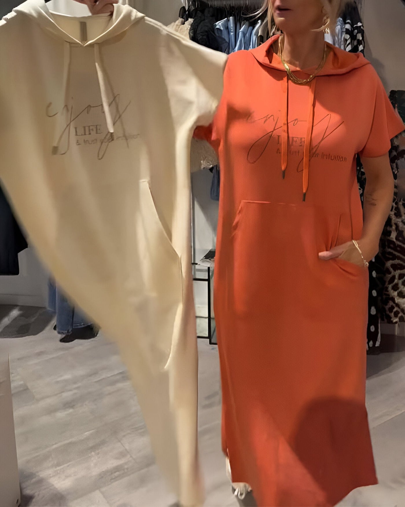Saskia - Casual Hoodie Dress