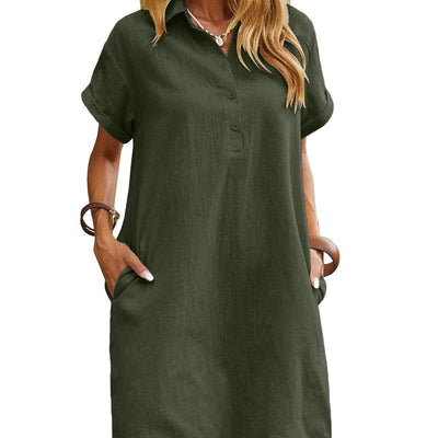 Maren - Casual Zomerjurk met Korte Mouwen