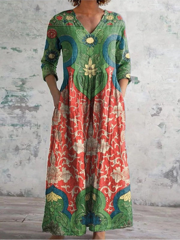 Judith - Elegante Maxi Bloemenjurk