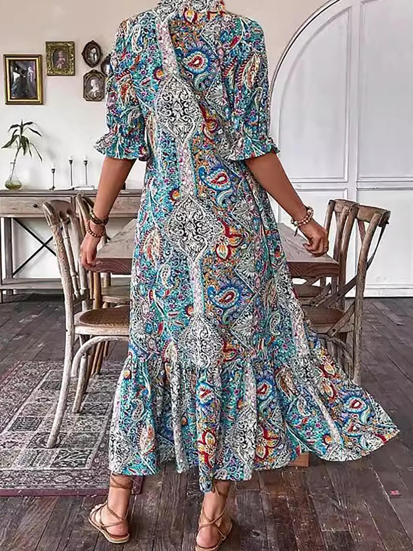 Gene - Luchtige Boho Midi Jurk