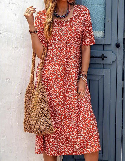 Lilo - Bloemen Midi Jurk