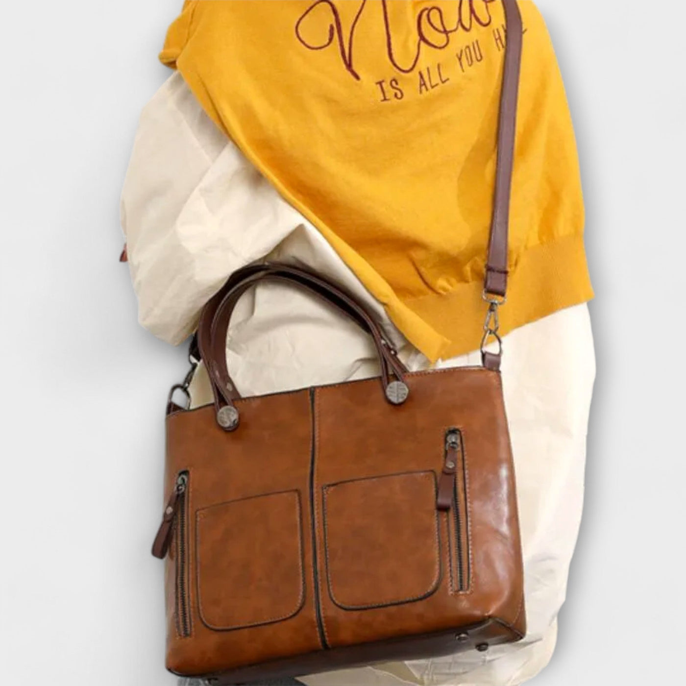 Serenya - Elegante en Ruime Leren Tas