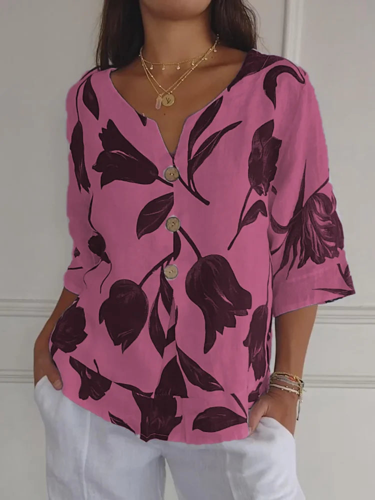 Kim - Elegante Bloemige Blouse
