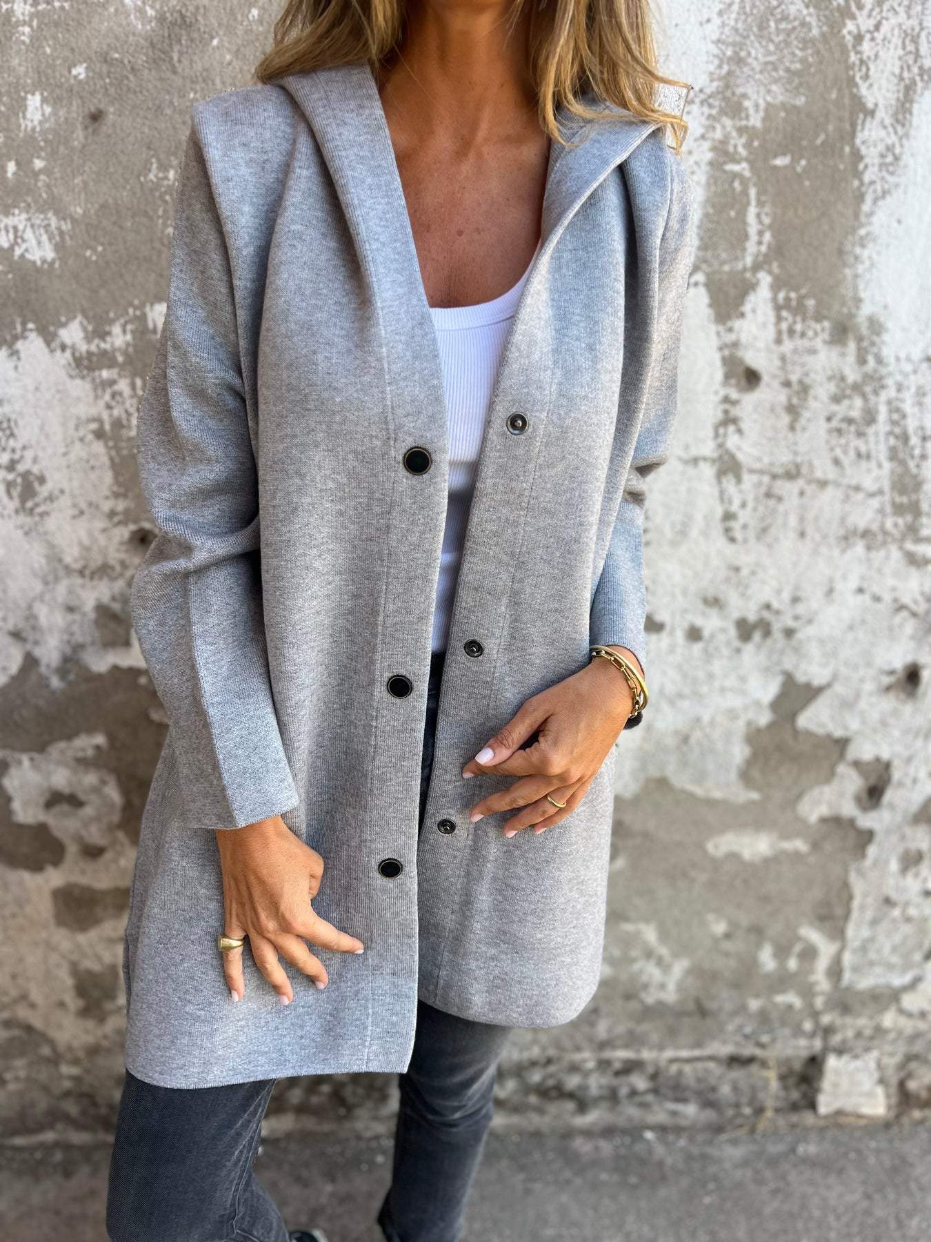 Appolinia - Casual Cardigan met Kap