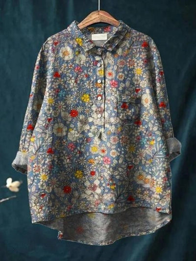Lila - Elegante Bloemenblouse