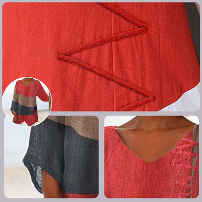 Hélène - Artistieke Lange Shirt met V-hals