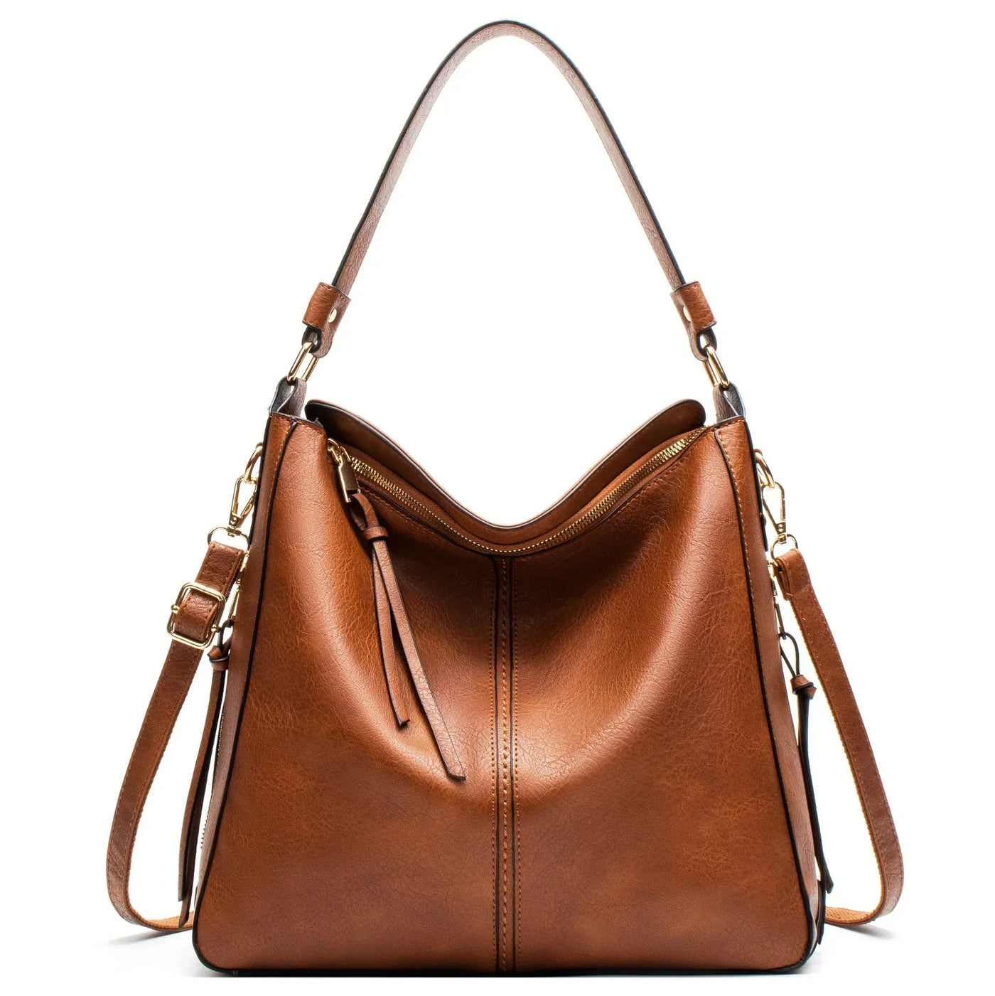 Zayla - Tijdloze Leren Hobo Tas