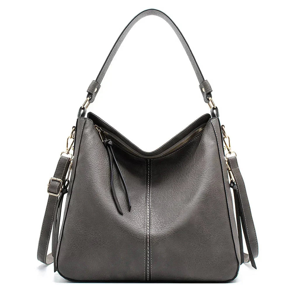 Zayla - Tijdloze Leren Hobo Tas