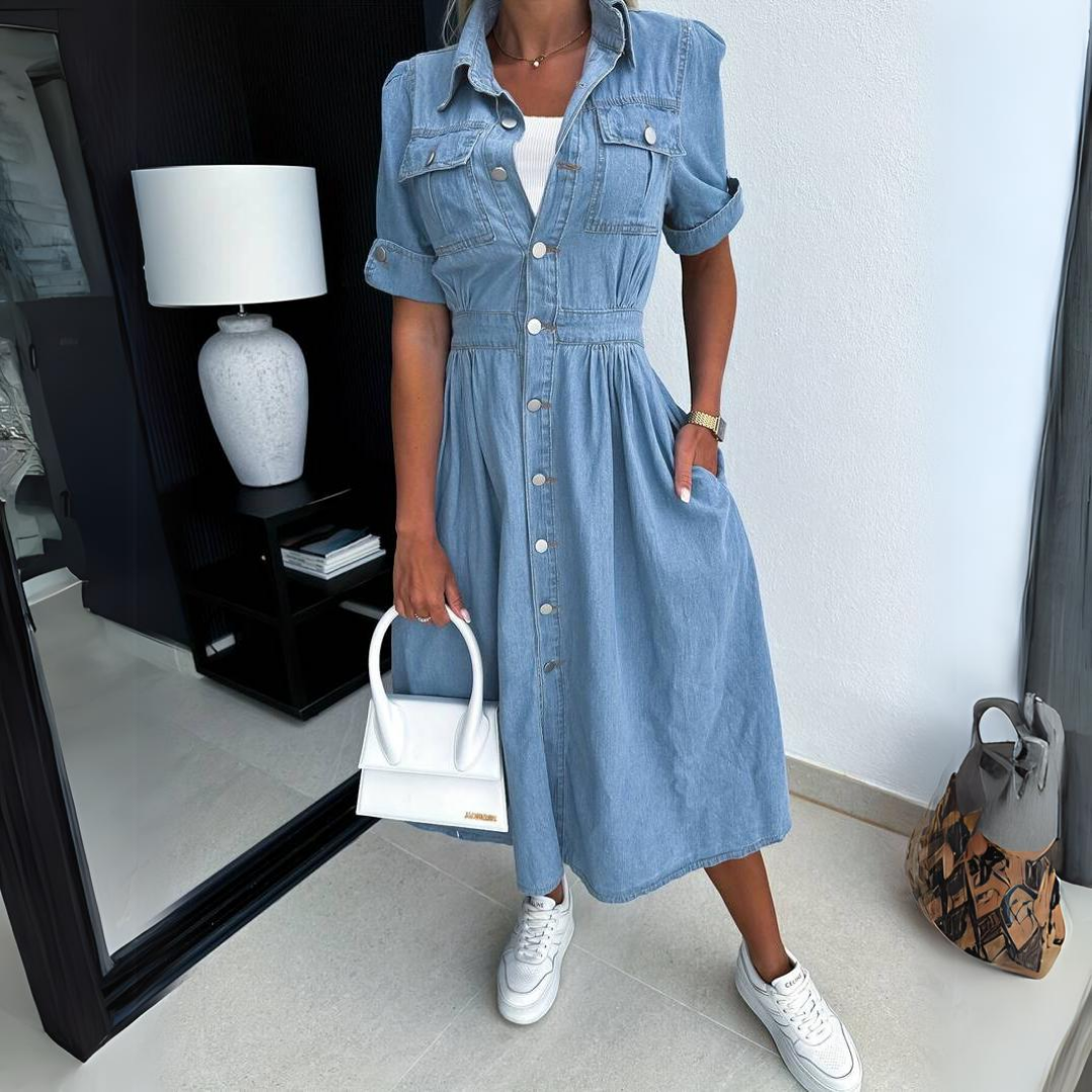 Celine - Elegante Jeansjurk